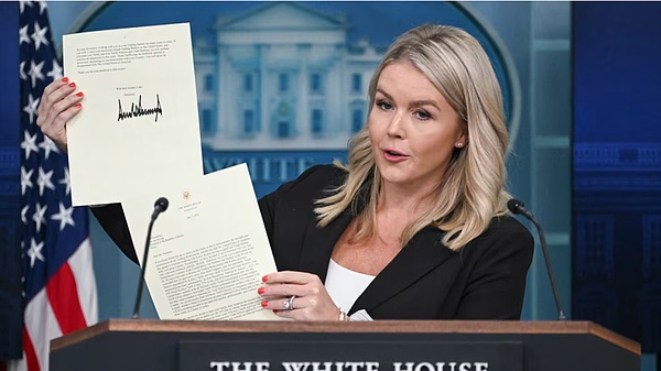 特朗普連寫14封信談關稅 內容很搞笑圖片